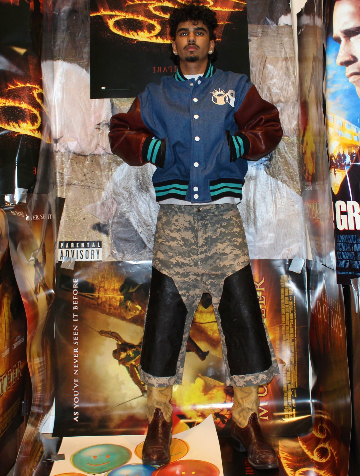 Digital camo painted shorts