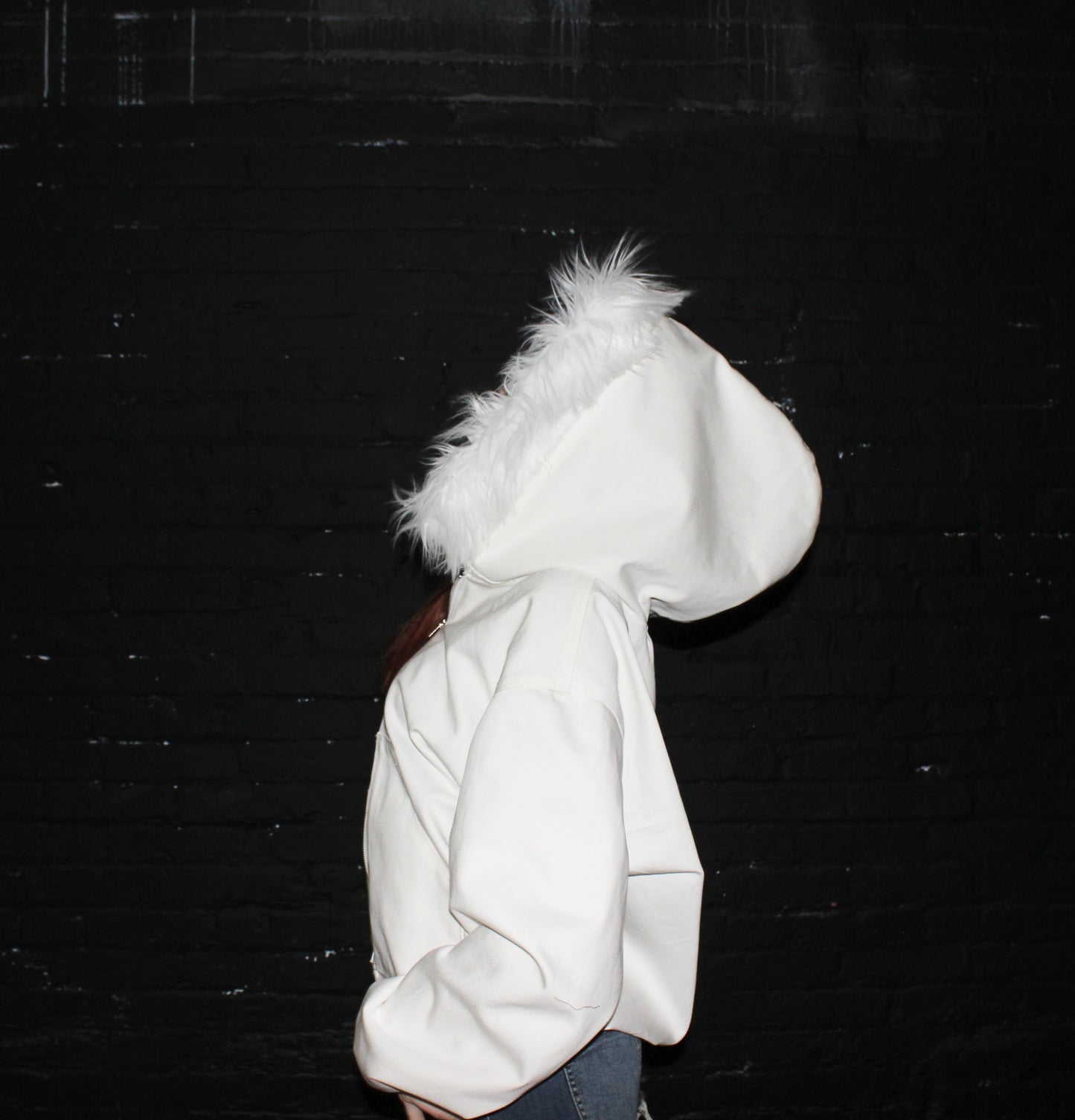 Allure Fur Hoodie V2 White