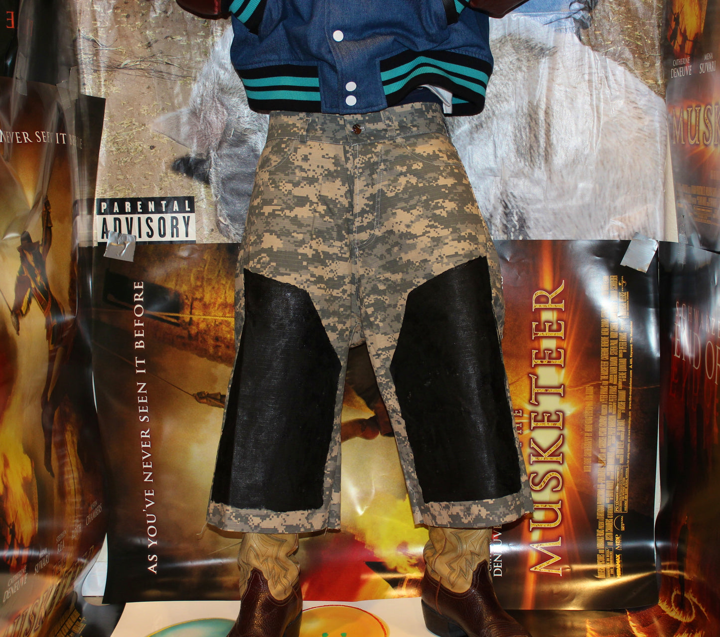 Digital camo painted shorts