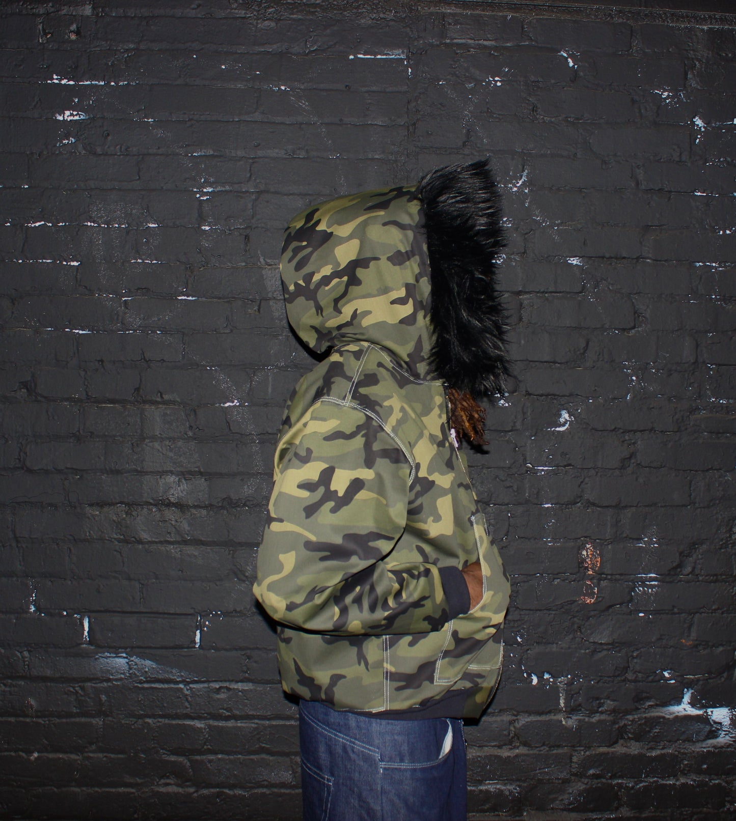 Allure Fur Hoodie V2 Green Camo