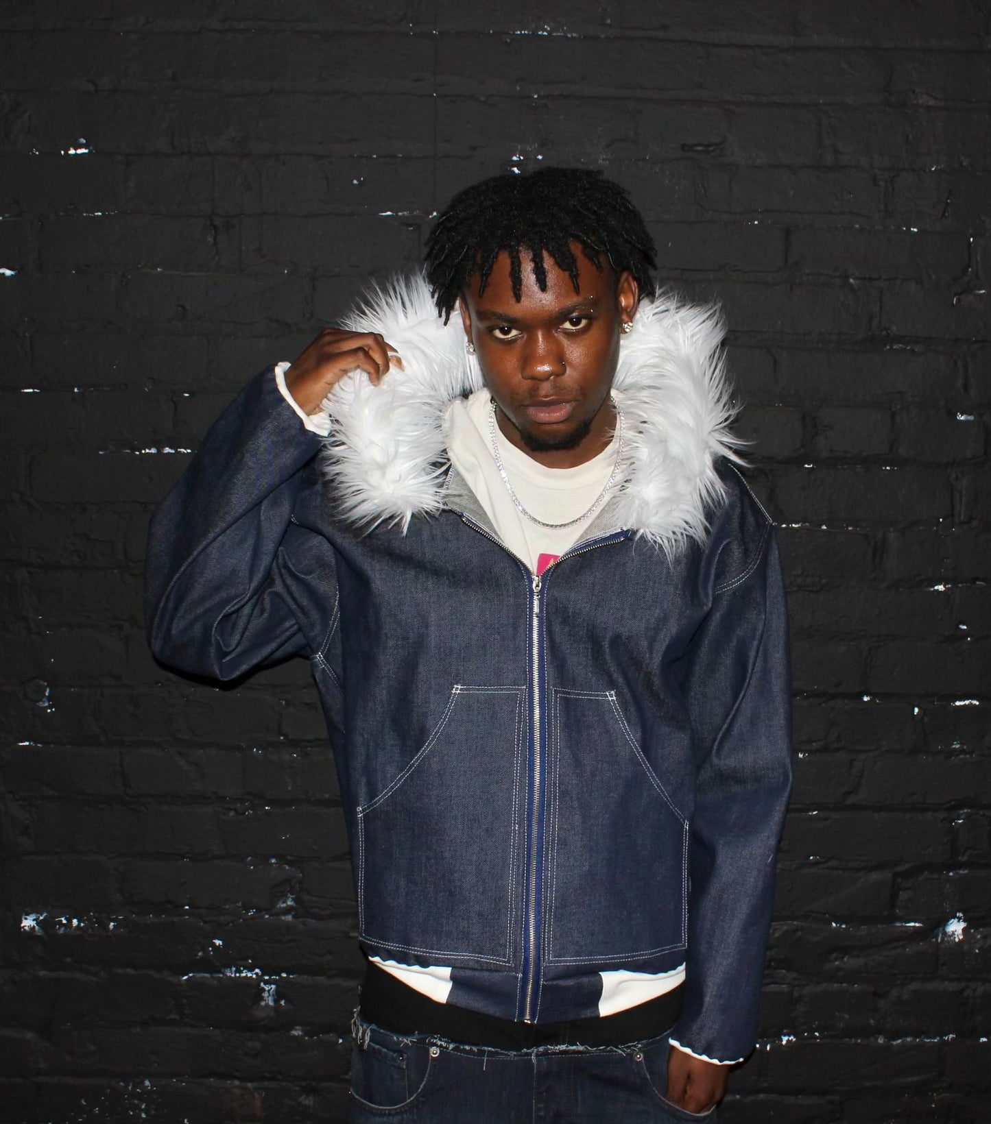 Allure Fur Hoodie V2 Indigo