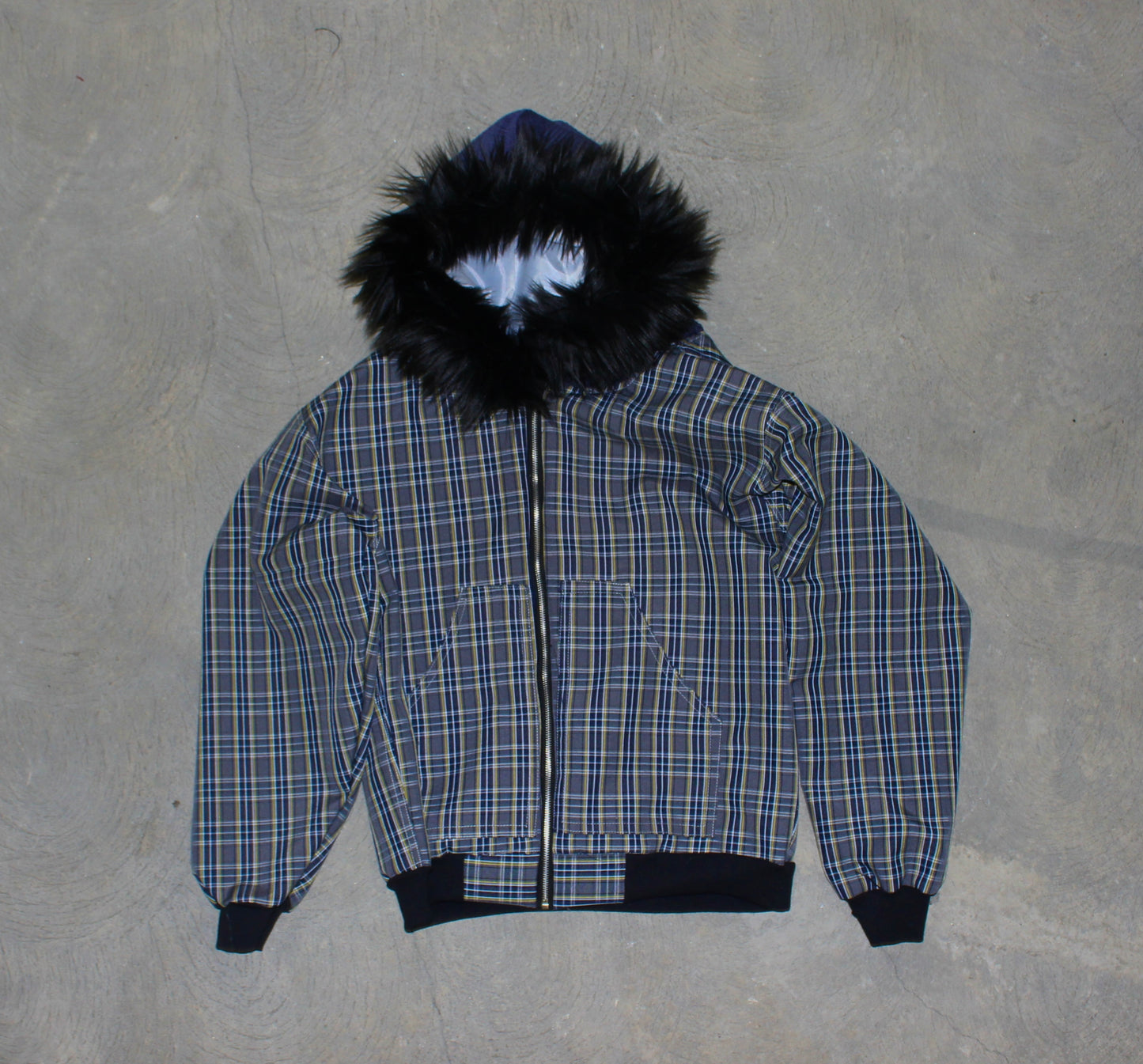 Allure Fur Hoodie V2 Canvas Plaid