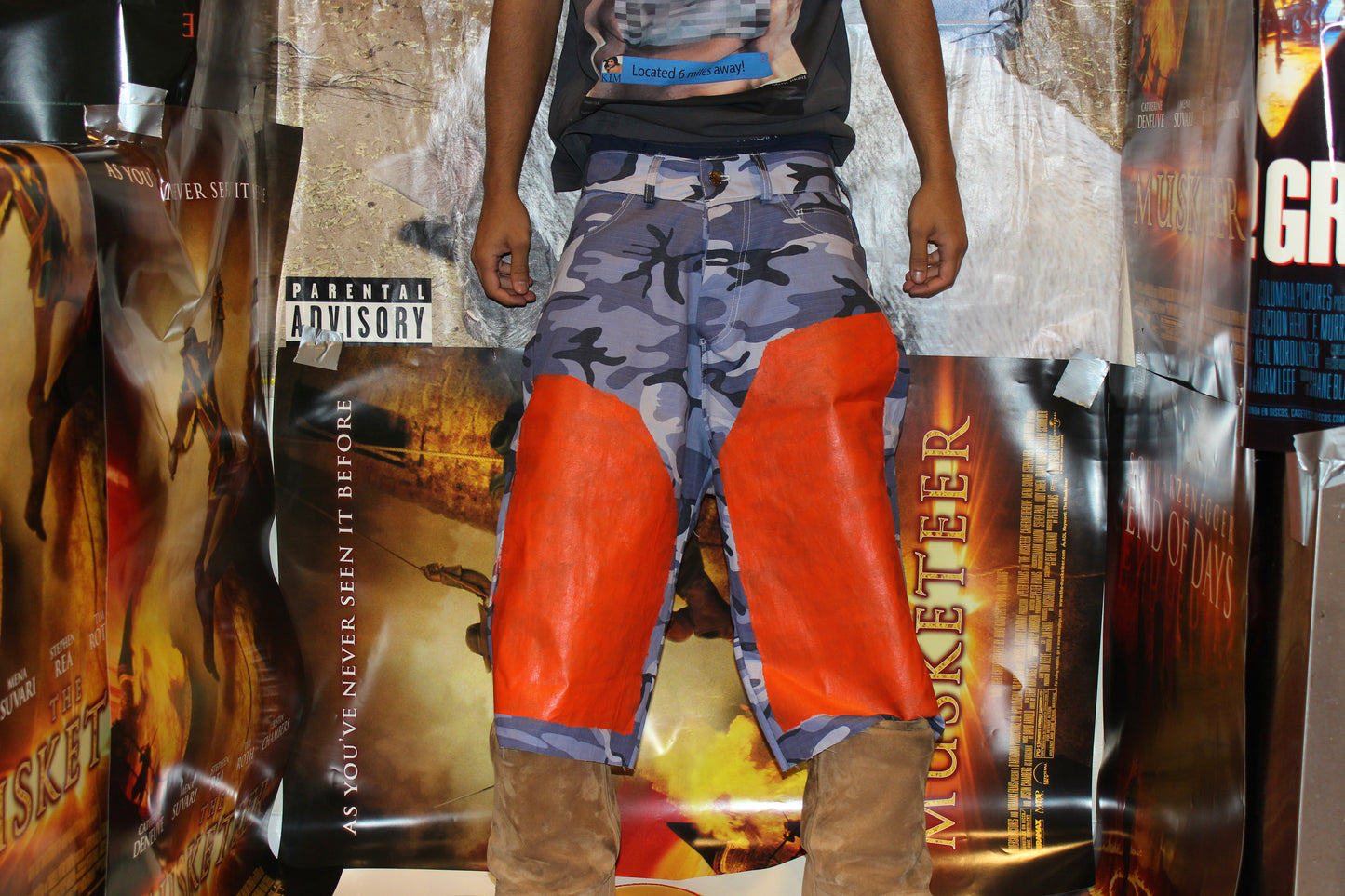 Camo painted shorts