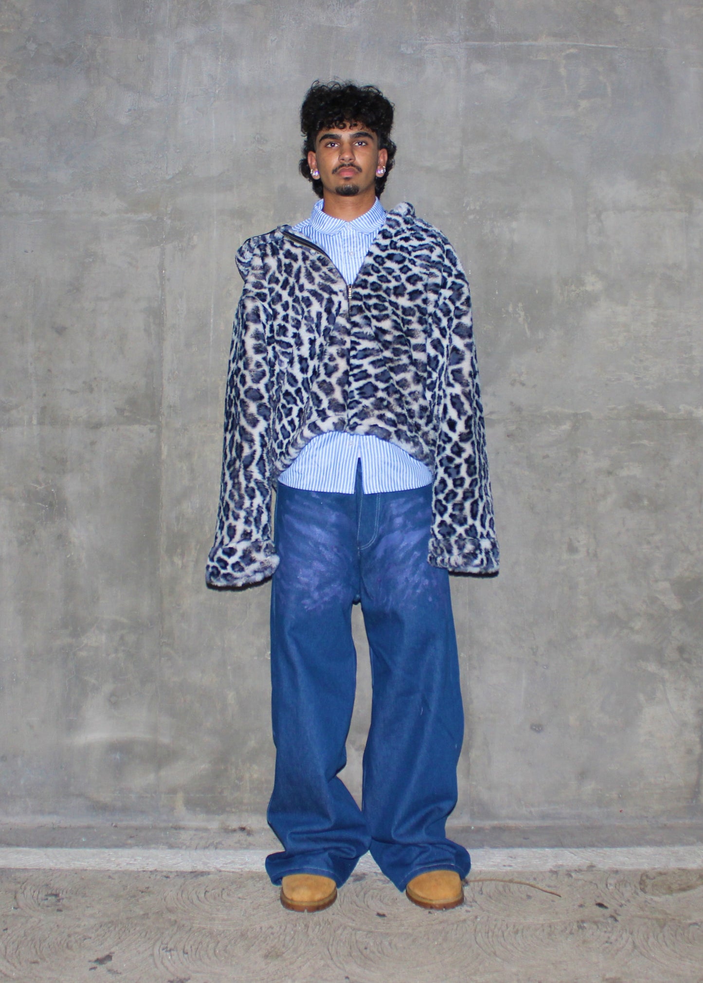 Leopard fur jacket