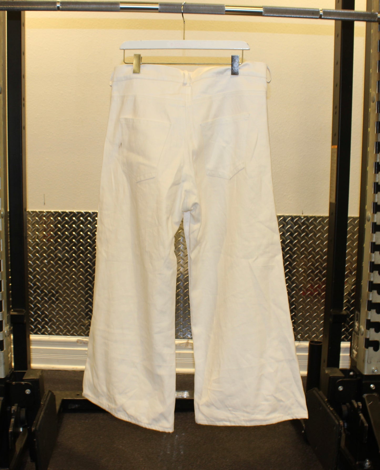 White Sequin Denim