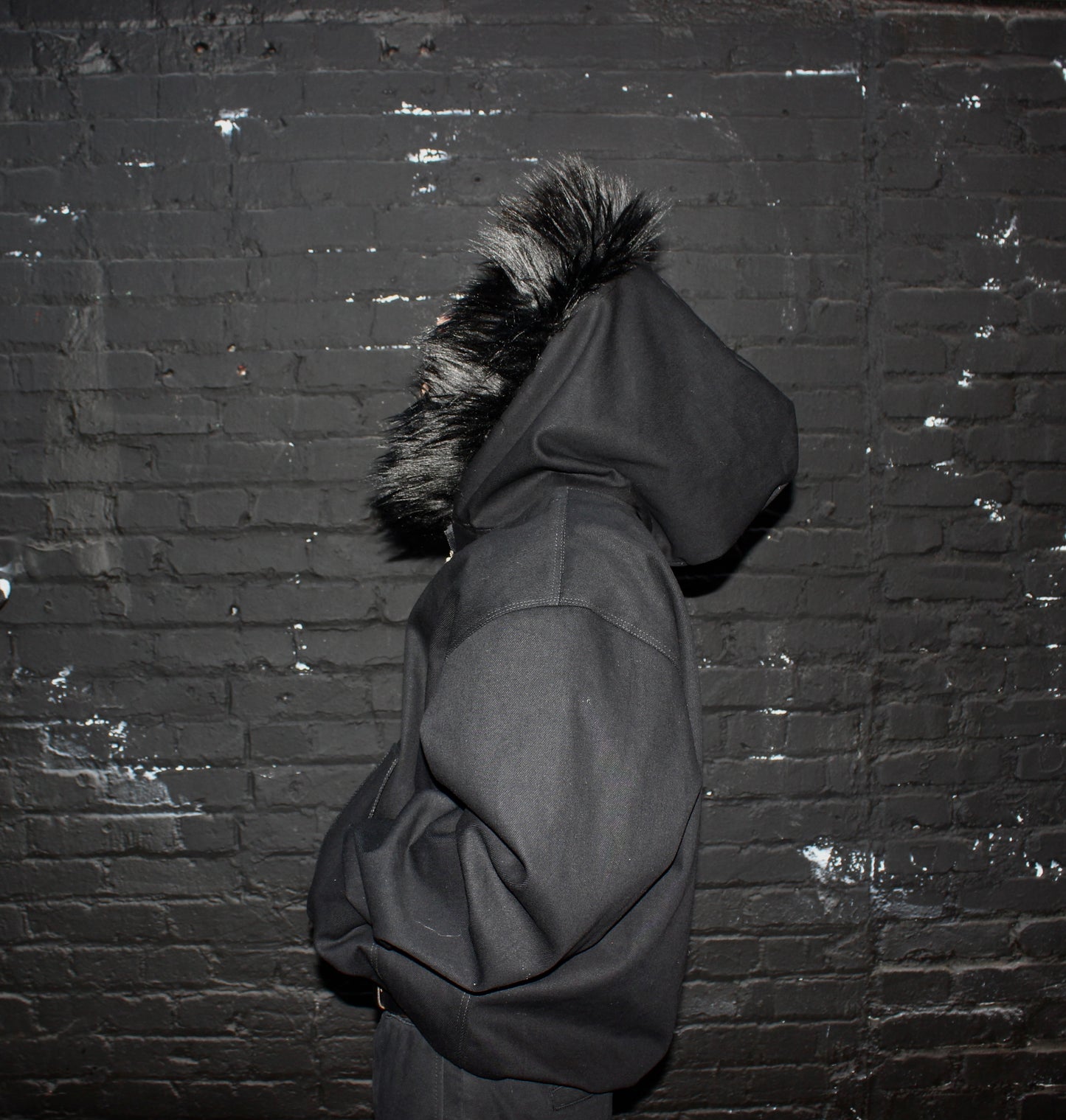Allure Fur Hoodie V2 Black