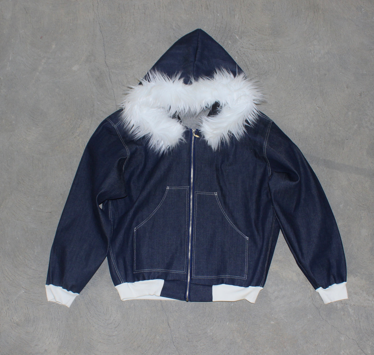 Allure Fur Hoodie V2 Indigo