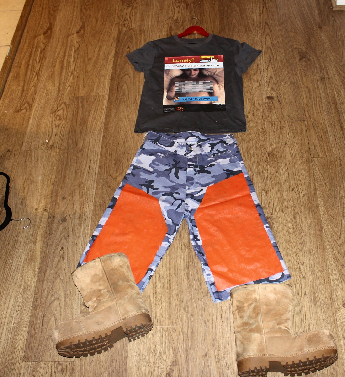 Camo painted shorts