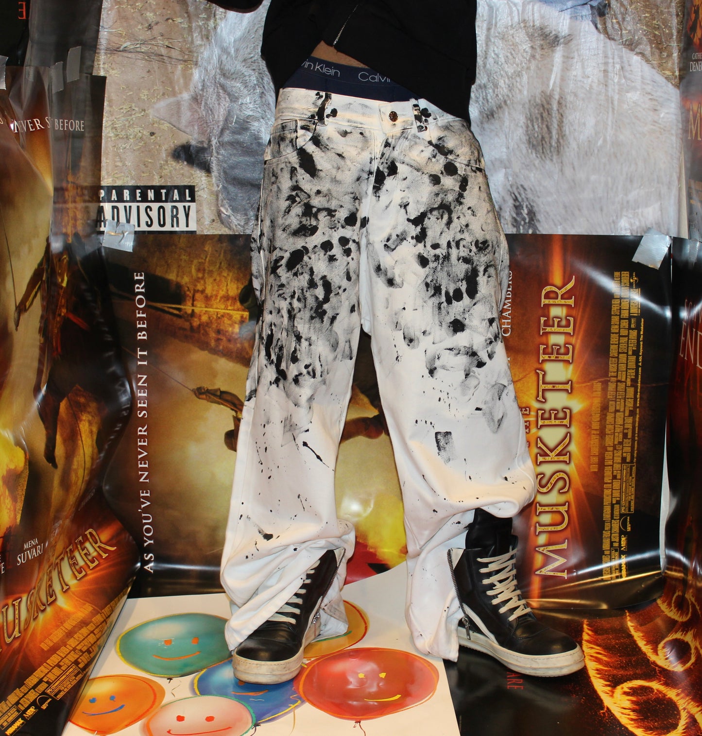 Baggy Paint Denim