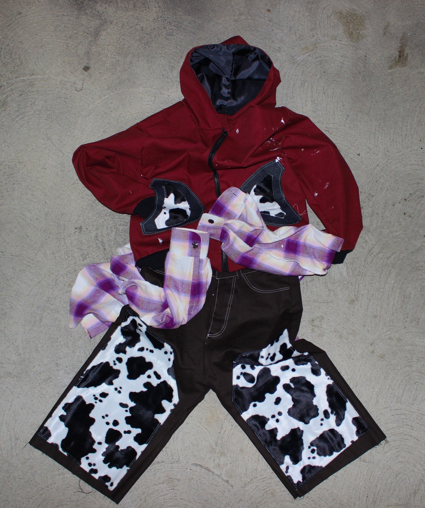 Cow doubleknee shorts