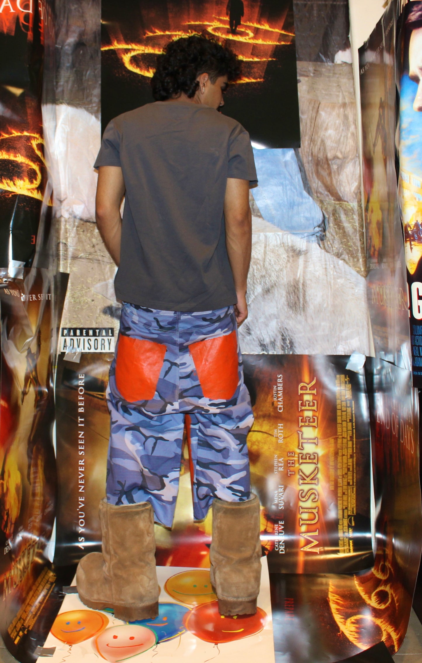 Camo painted shorts