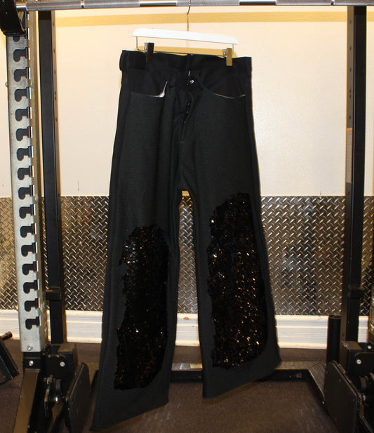 Black Sequin Denim