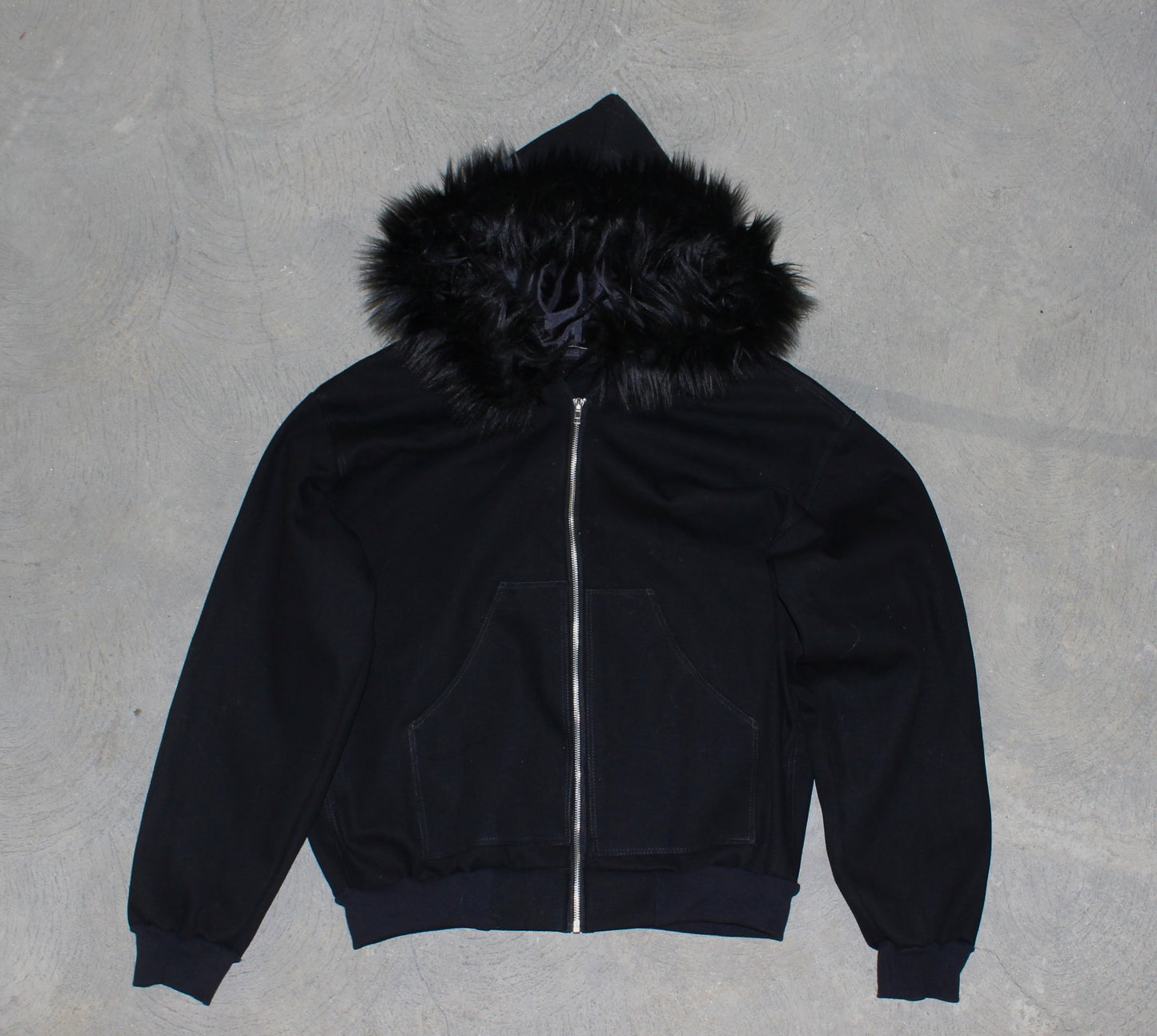Allure Fur Hoodie V2 Black