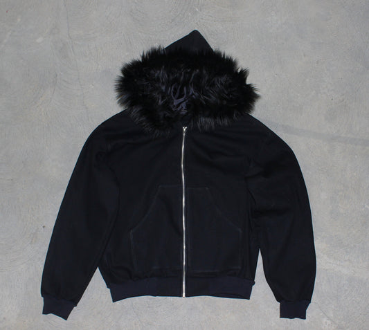 Allure Fur Hoodie V2 Black