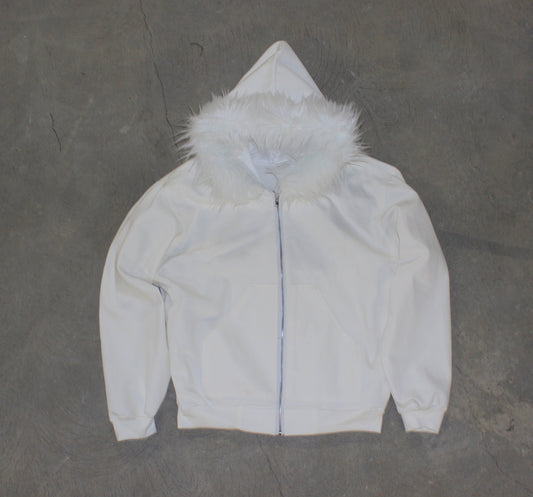 Allure Fur Hoodie V2 White