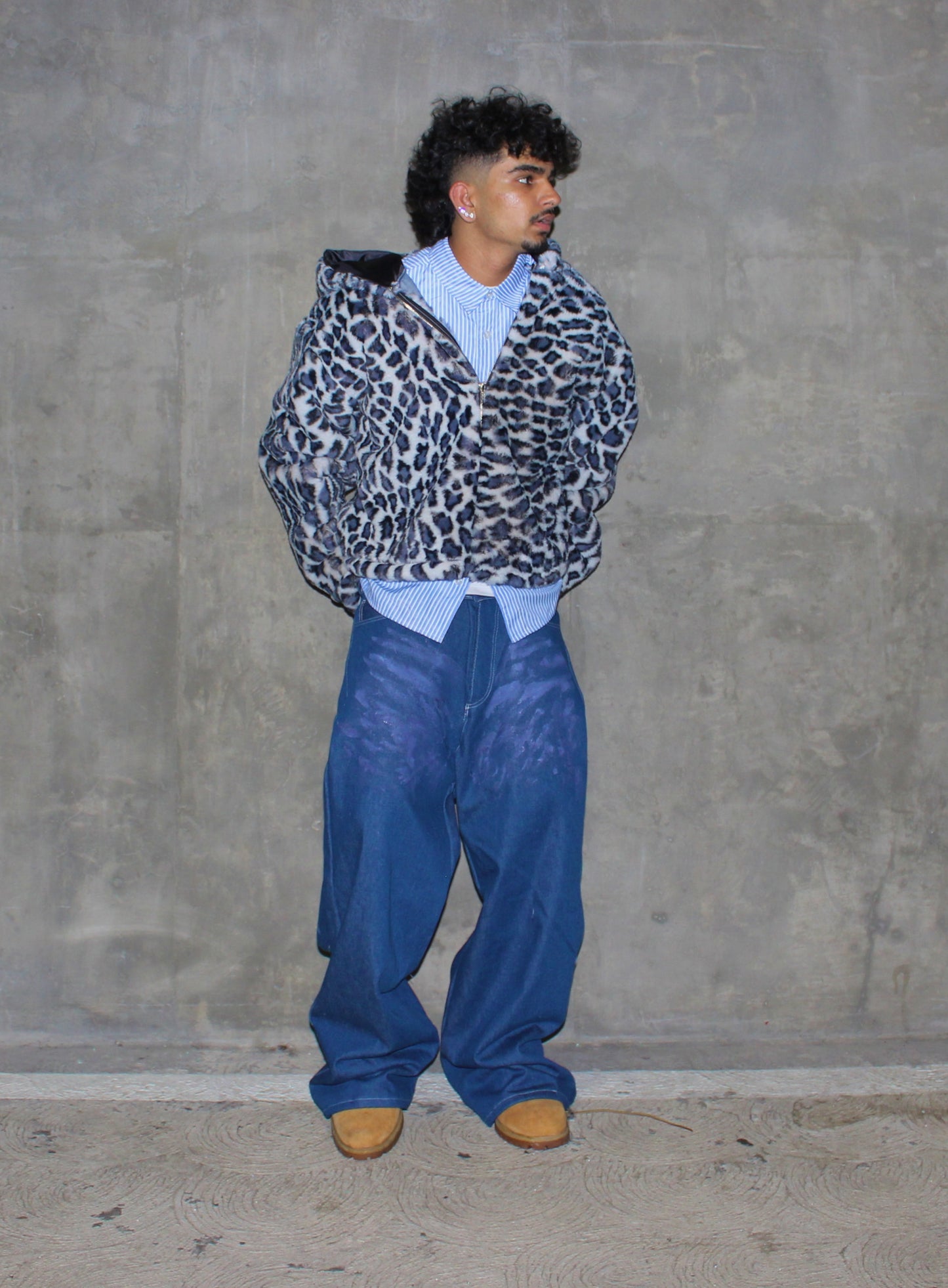 Leopard fur jacket