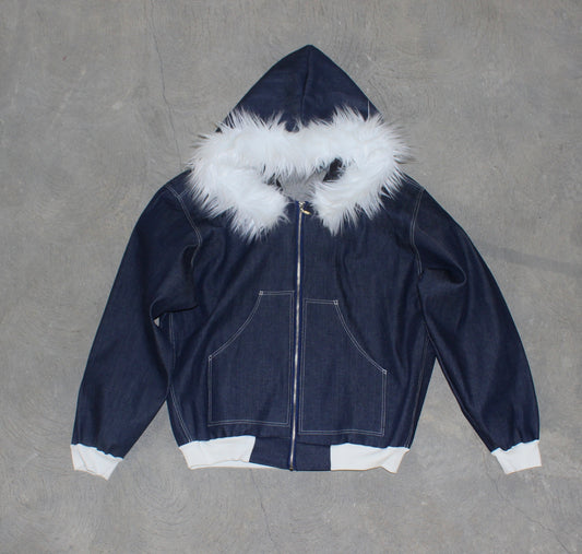 Allure Fur Hoodie V2 Indigo