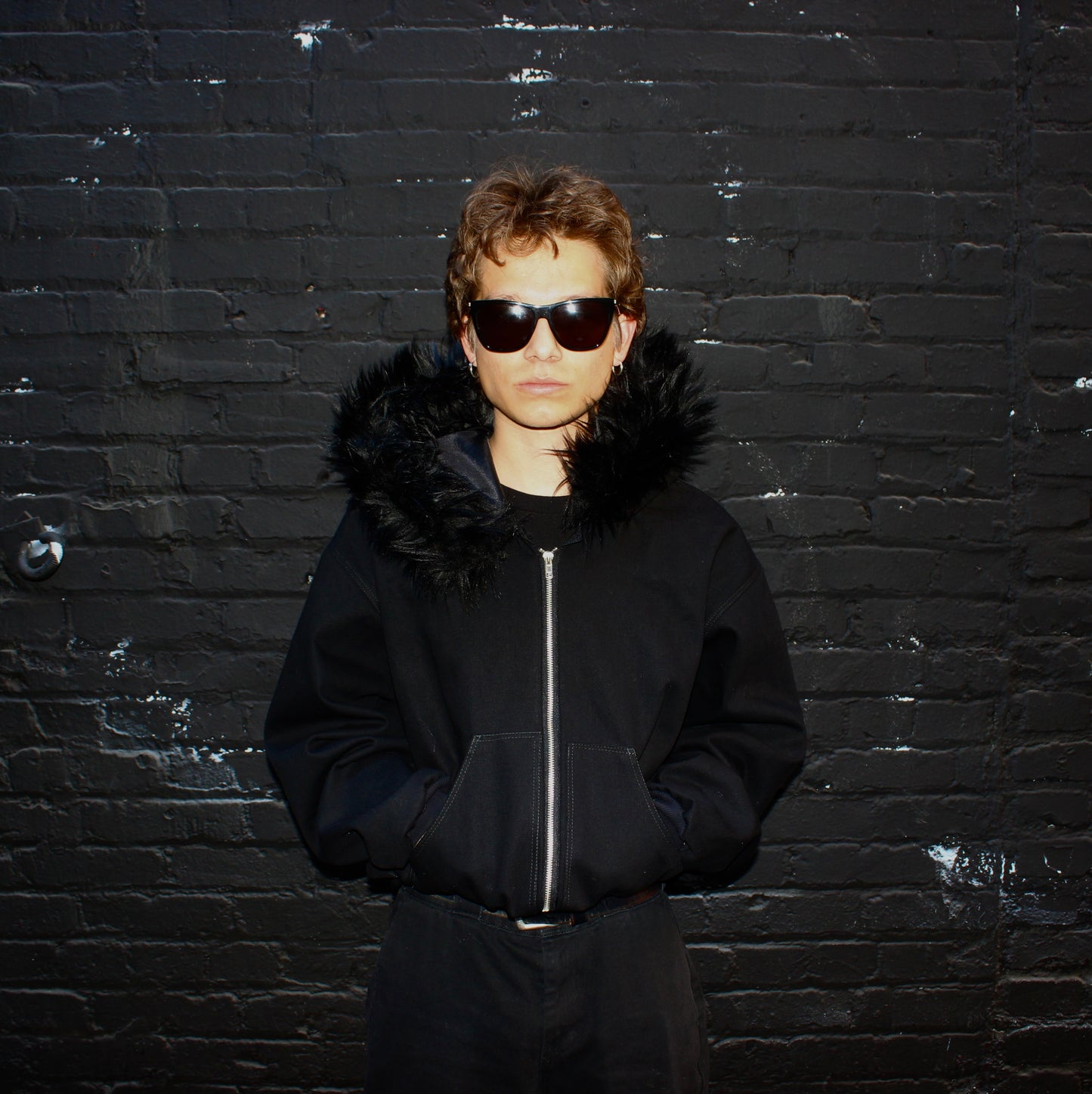 Allure Fur Hoodie V2 Black