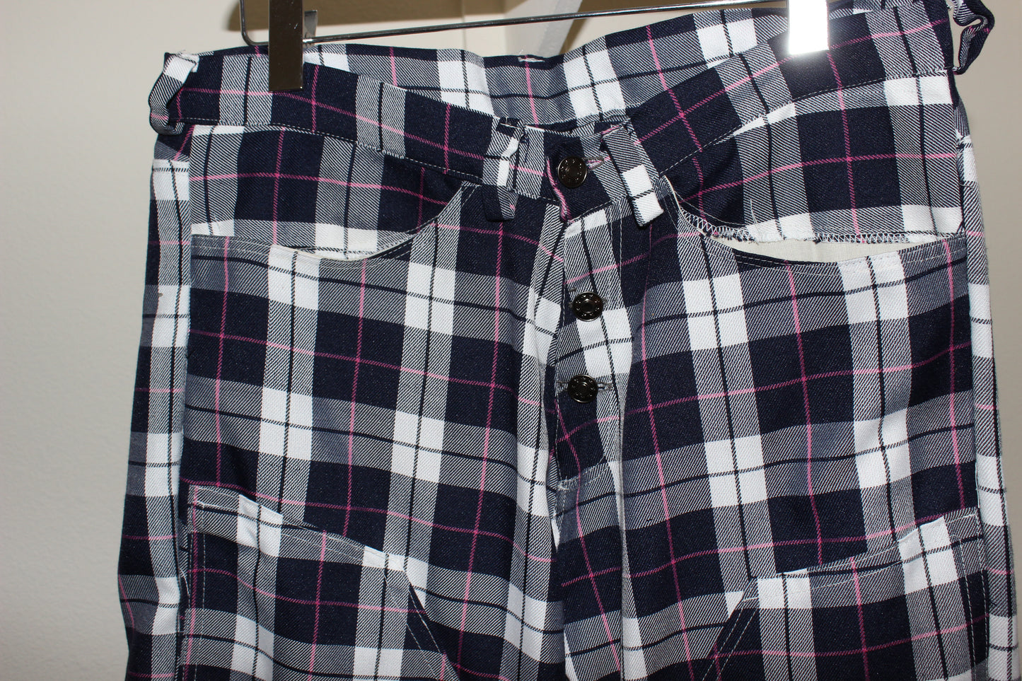 Baggy doubleknee Plaid Pants