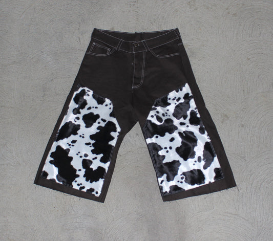 Cow doubleknee shorts