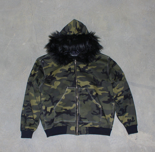 Allure Fur Hoodie V2 Green Camo