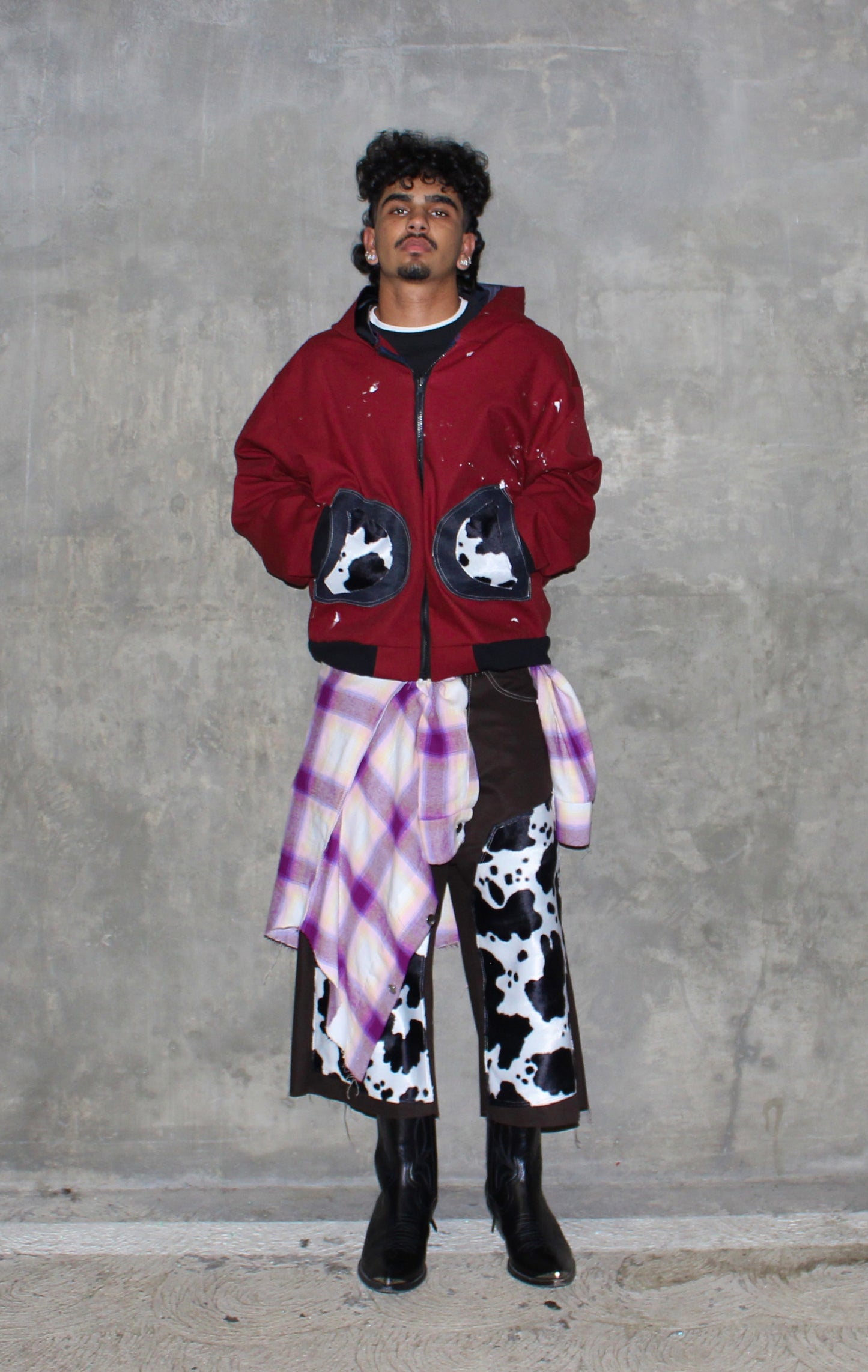 Cow doubleknee shorts