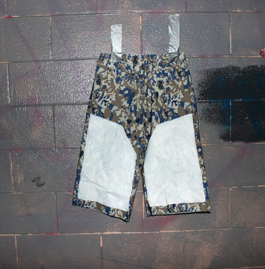 Digital camo painted shorts