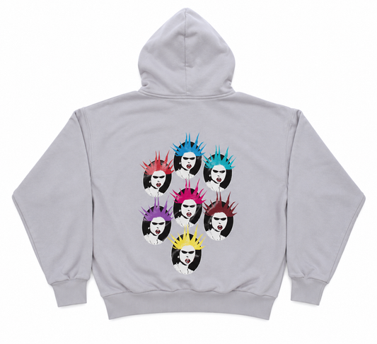 London multi face Hoodie