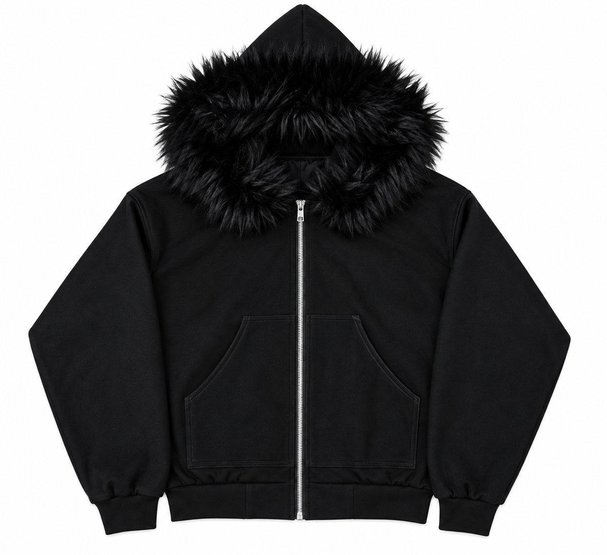 Fur Hoodie V2 Black