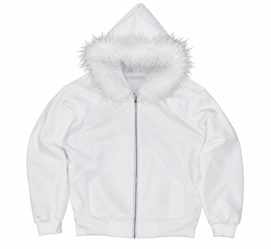 Fur Hoodie V2 White