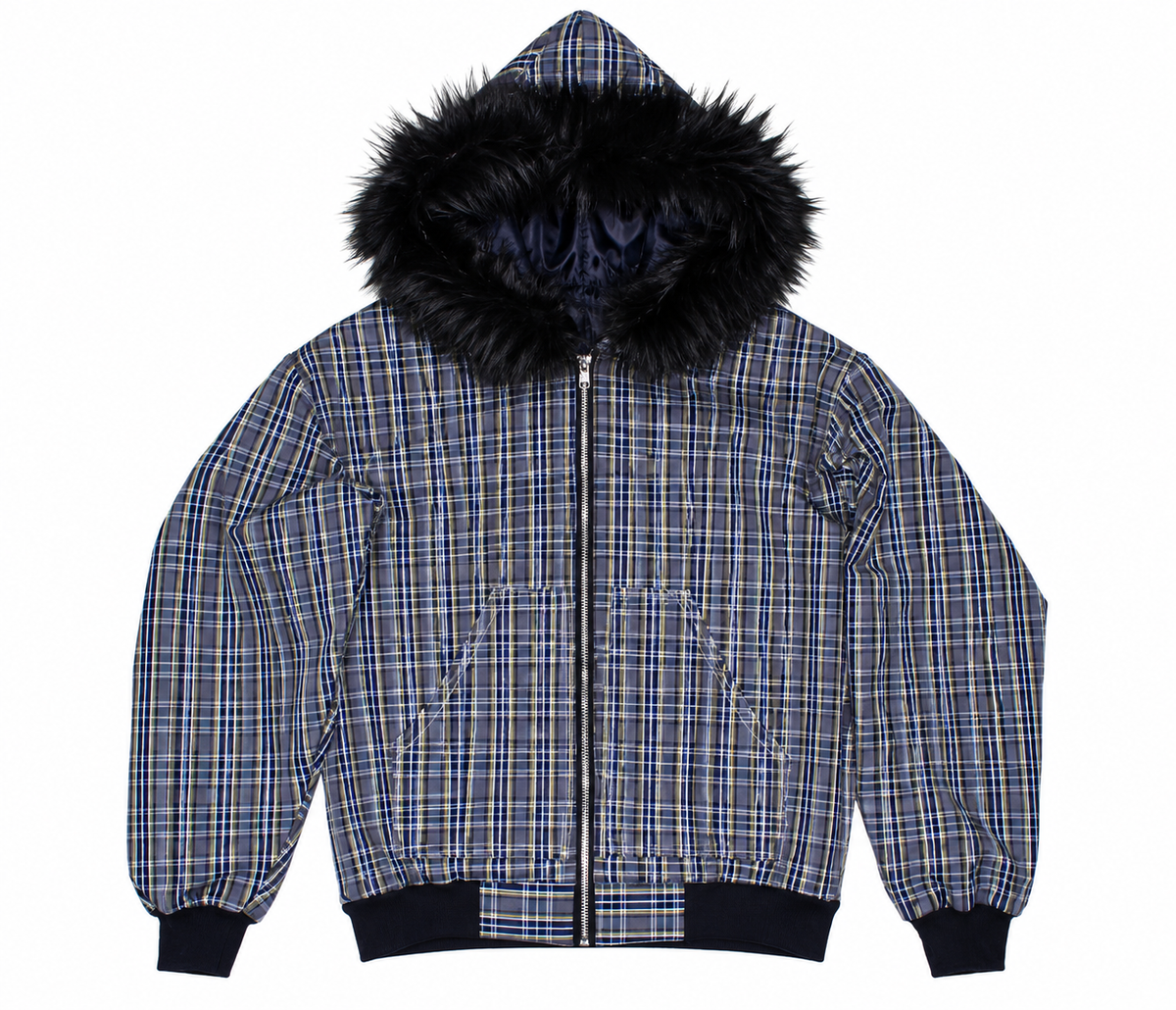 Allure Fur Hoodie V2 Canvas Plaid